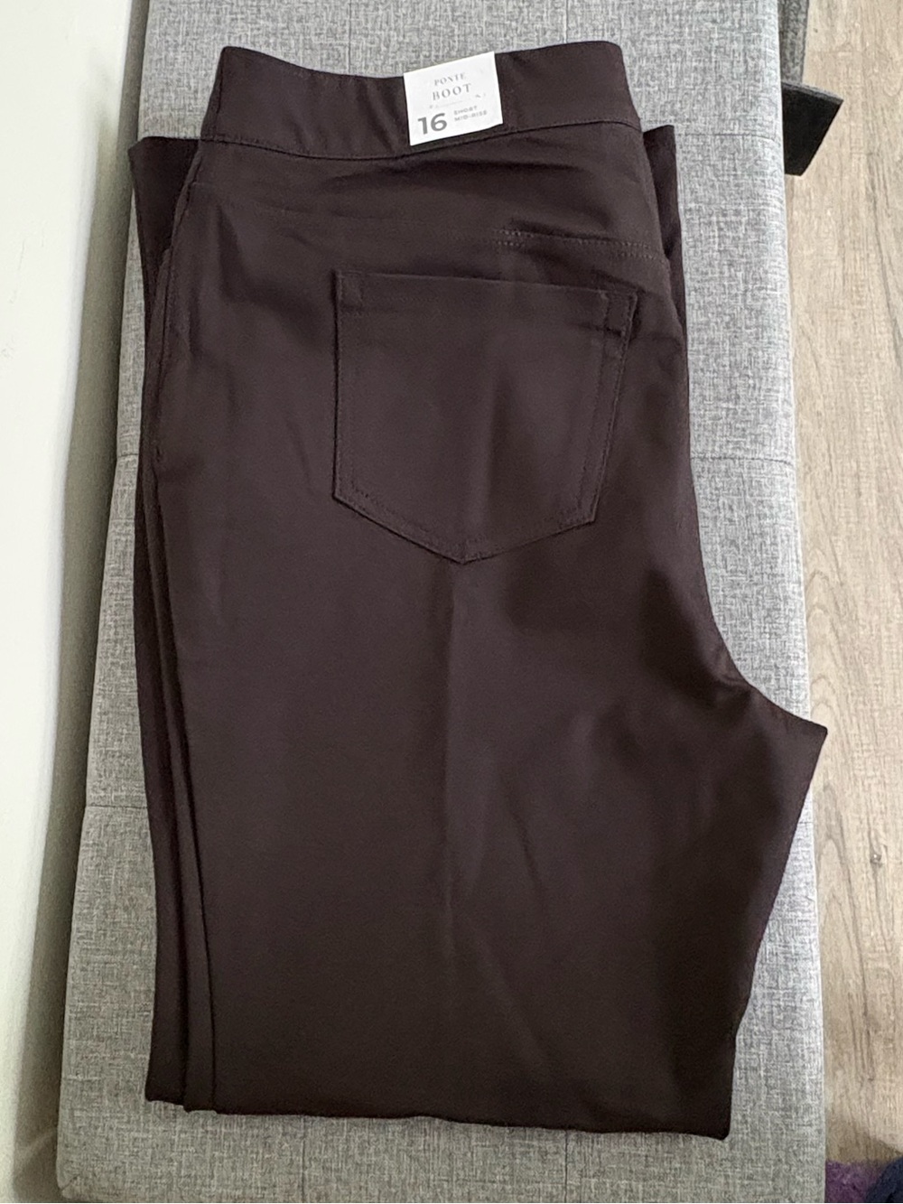 Lane Bryant Black Ponte Boot Mid-Rise Pull-On Pants - Size 16S - NWT